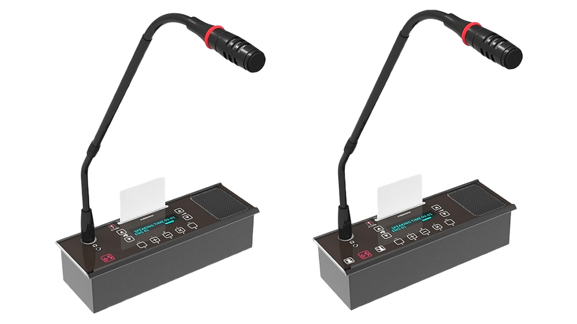 Пульт делегата с голосованием и выбором каналов врезной, с дисплеем, Vissonic VIS-FFD-F2