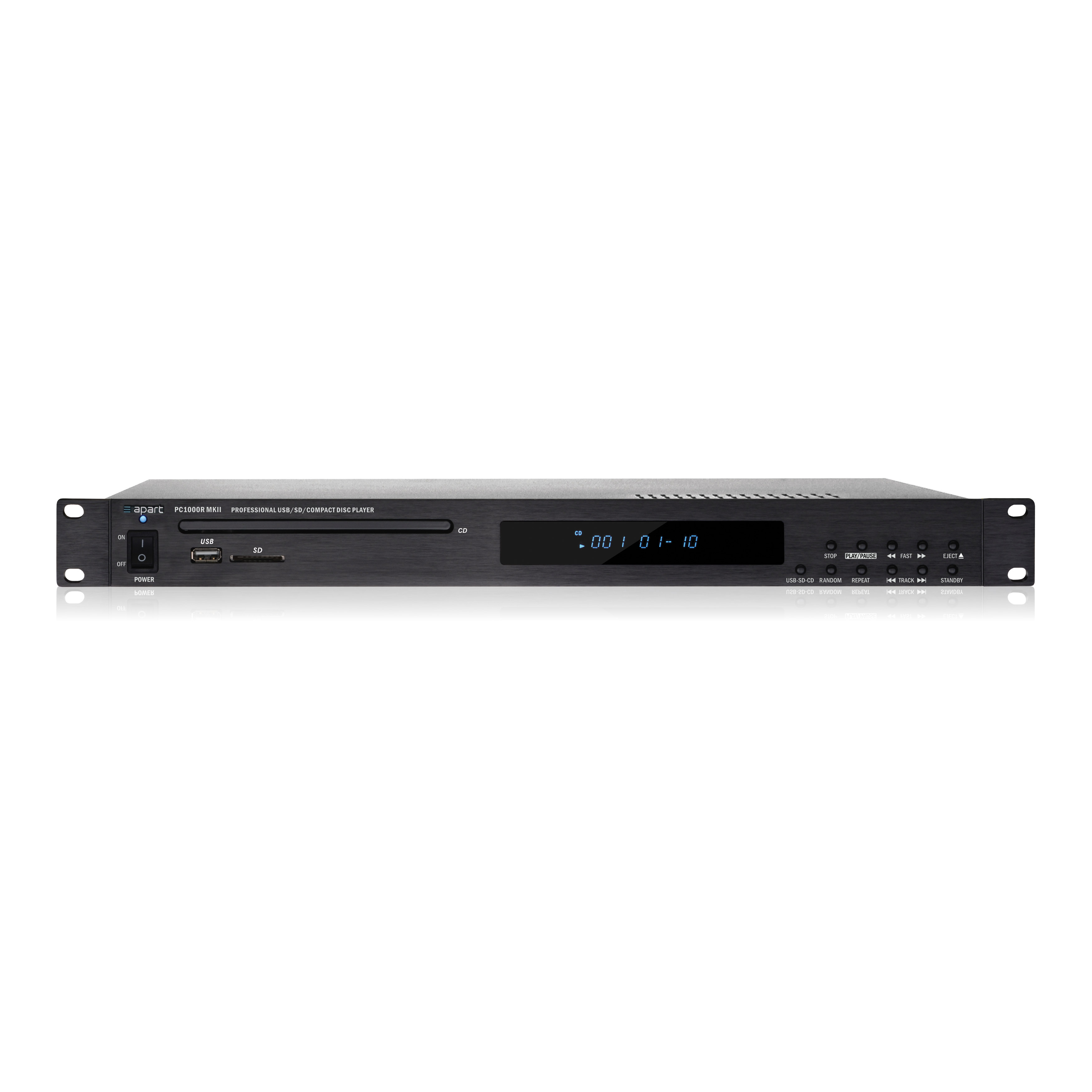 Biamp PC1000RMKII. CD/MP3 проигрывватель, USB, SD-карта, контроль по RS232 c д/у