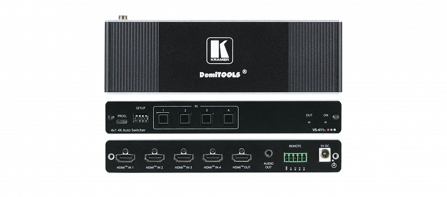 Kramer VS-411X коммутатор 4х1 HDMI c автоматическим переключением входов по наличию сигнала