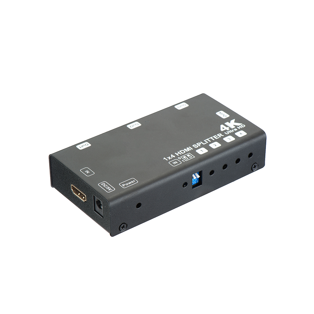 Сплитер HDMI, DELUXE HS-4P4K-60HD3D, Разрешение 4К, 1x4, 60Гц