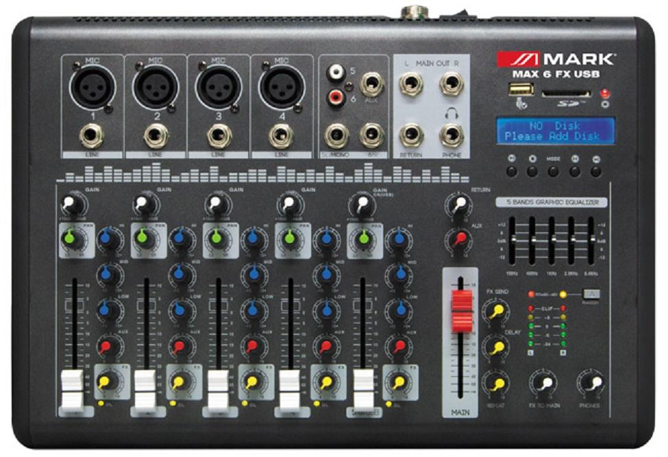 Микшерный пульт MARK MAX 6 FX USB BT