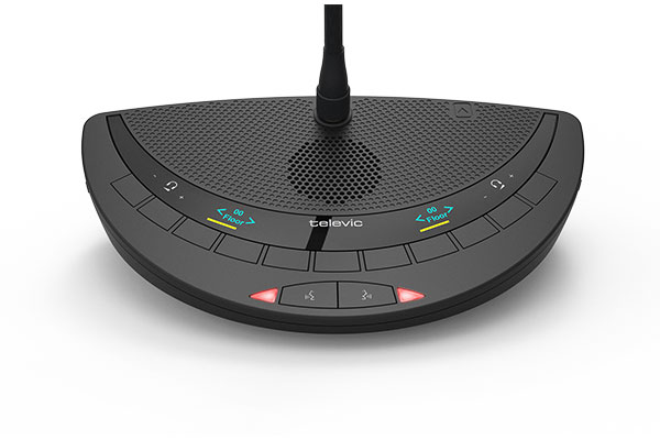 Пульт делегата беспроводной двойной с селекторами каналов Televic Confidea 2D2I G3