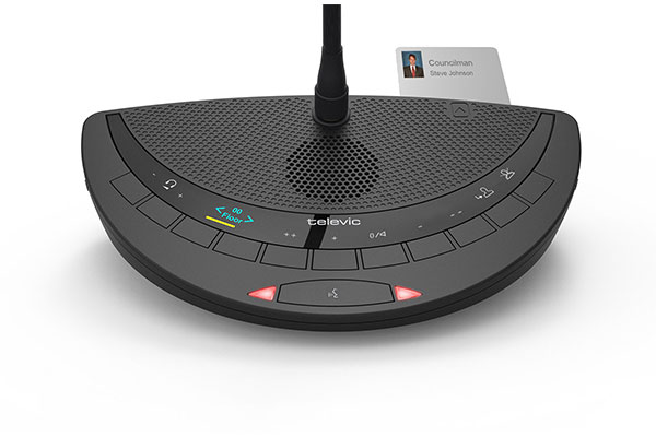 Пульт председателя беспроводной с голосованием и селектором каналов Televic Confidea CIV G3