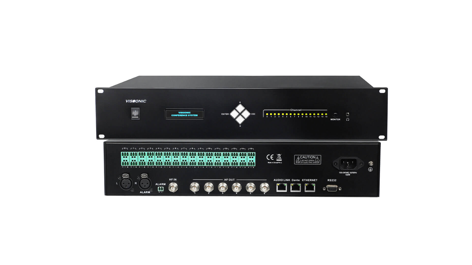 Цифровой ИК передатчик системы синхронного перевода на 8 каналов Vissonic VIS-VLI700A-8