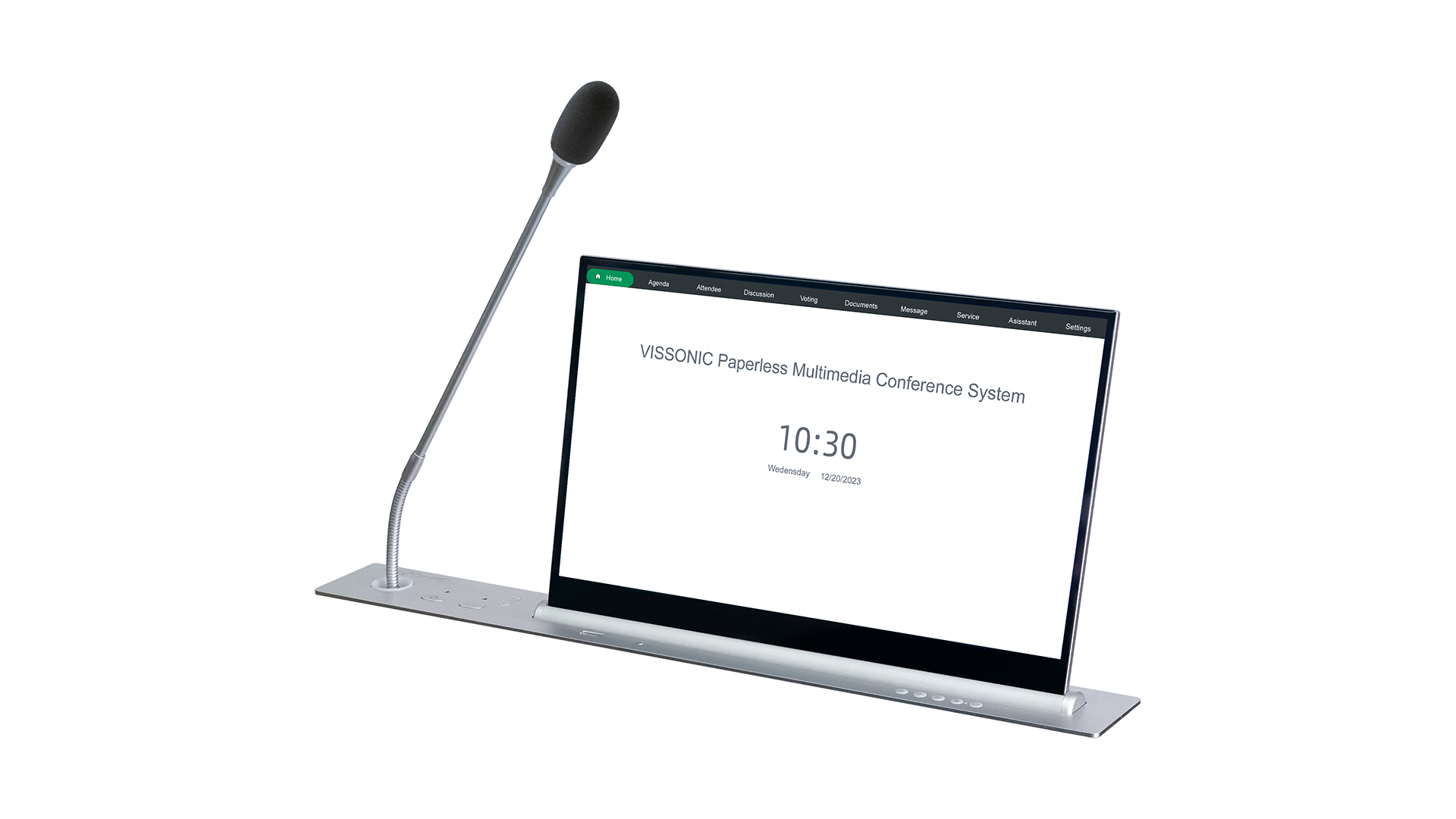 Моторизованный выдвижной монитор 17" с микрофоном председателя Vissonic VIS-17LSSCM-C