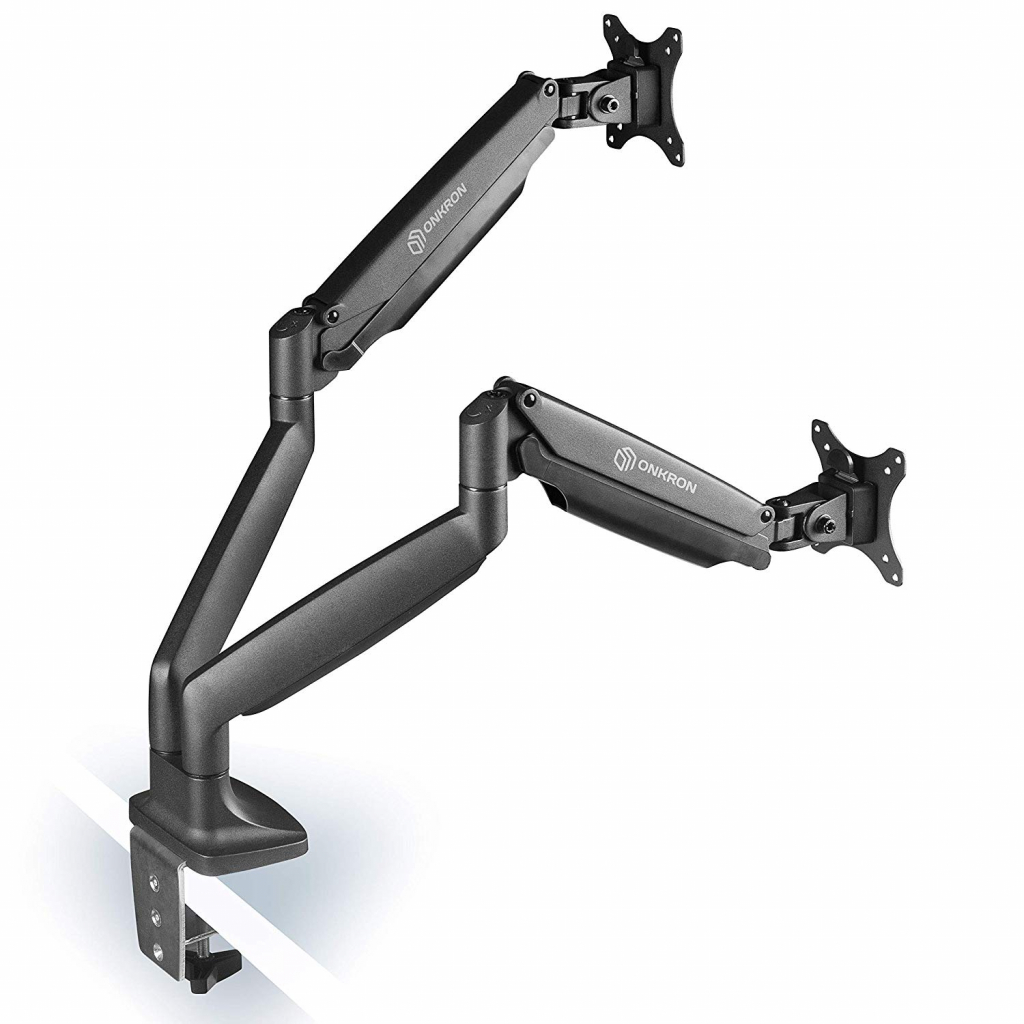 Кронштейн с газлифтом для 2-х мониторов ONKRON G200 белый