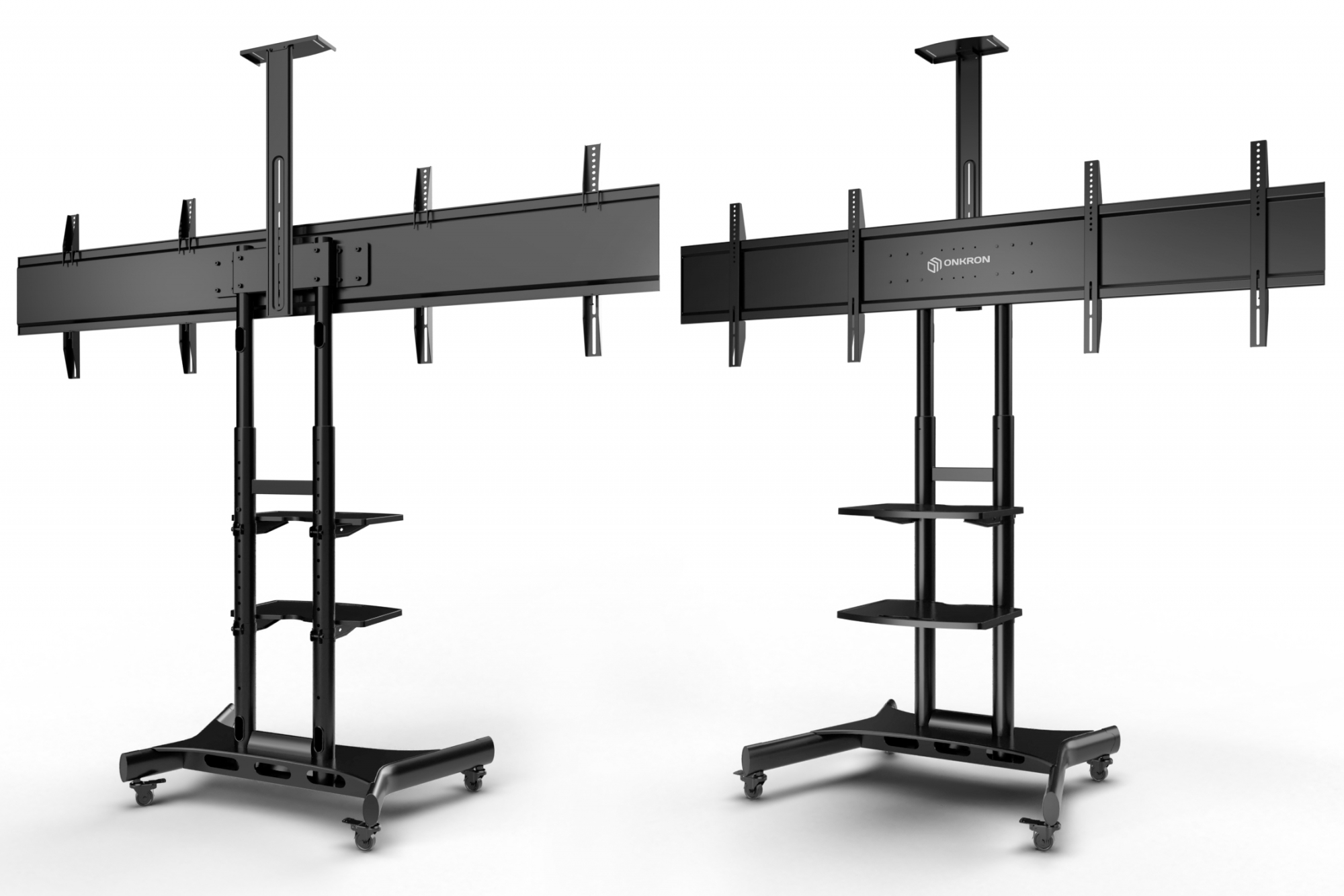 Стойка мобильная ONKRON TS1881DV черный, до 90кг