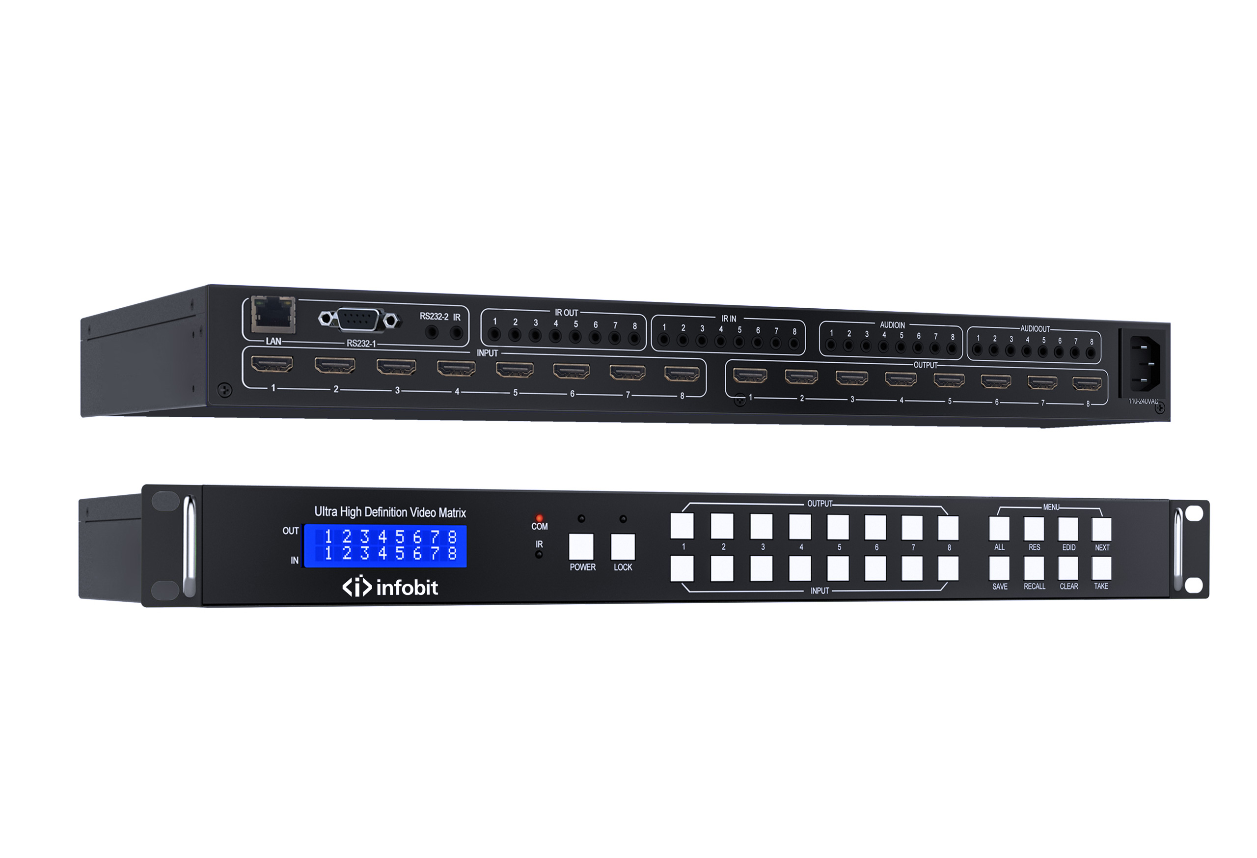 Бесподрывный матричный коммутатор Infobit iMatrix H88HAW HDMI 8×8