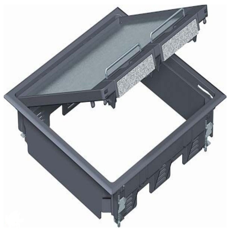 Лючок ges4-2u (универсальный) 6xmodul45 (полиамид,серый). Тип: GES4-2U10T 7011