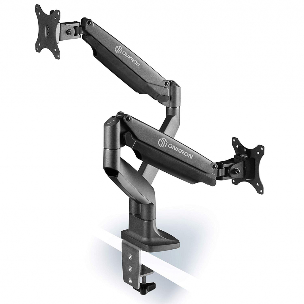 Кронштейн с газлифтом для 2-х мониторов ONKRON G200 белый