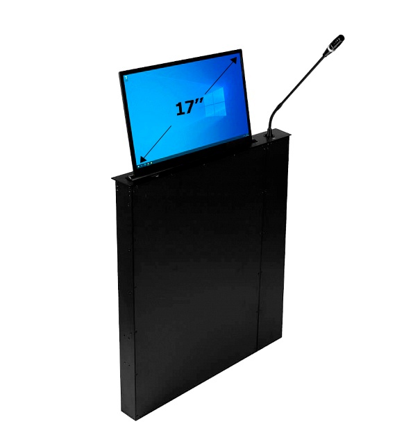 Моторизованный выдвижной монитор 17" с микрофоном председателя Vissonic VIS-17LSSCM-C